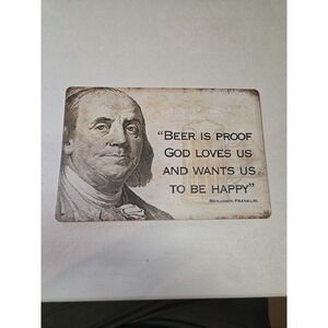 Beer Is Proof God Love Us‎ Rustic-looking Metal Sign 8x12